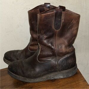 Double H Dark Brown Leather Boots